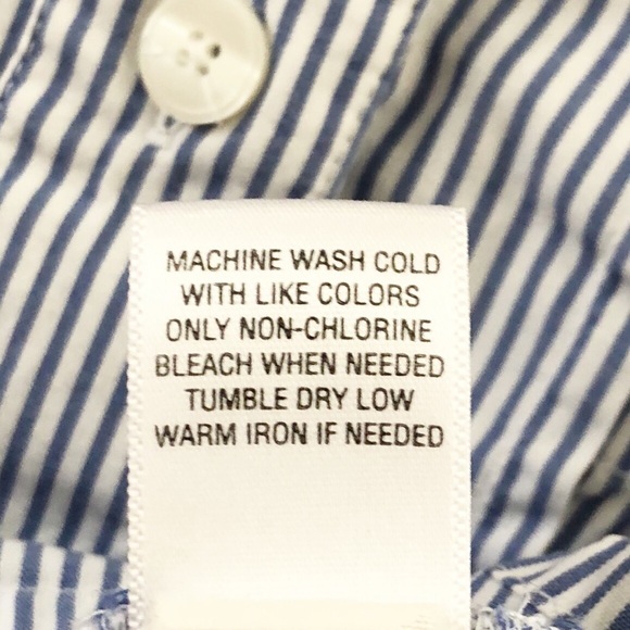 Converse White & Blue Striped Button Down Shirt XS - Picture 6 of 6